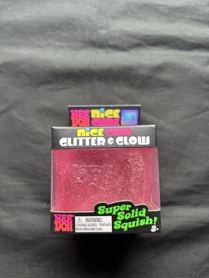 NeeDoh Nice Cube Glitter and Glow -  Squishy Ice Cube : Choose Your Color