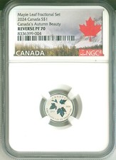 2024 Canada S$1 Maple Leaf Fractional Set Coin Autumn Beauty NGC Reverse PF70