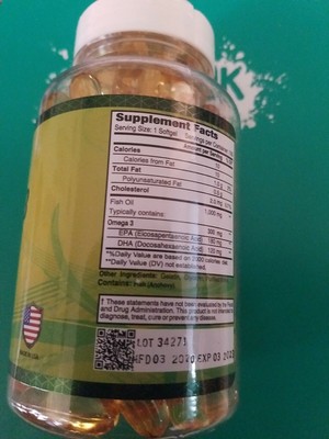 ALFA OMEGA 3 FISH OIL 1,000 MG DIETARY SUPPLEMENT 100 SOFTGELS LOWER  CHOLESTEROL | eBay