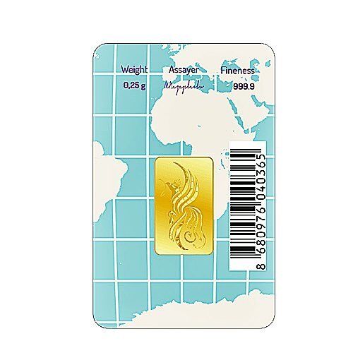 Goldbarren 0,25 Gramm Feingold (999,9) 1/4 Gramm Goldbarren NZP Gold 0.25g. Gold - Bild 2 von 2