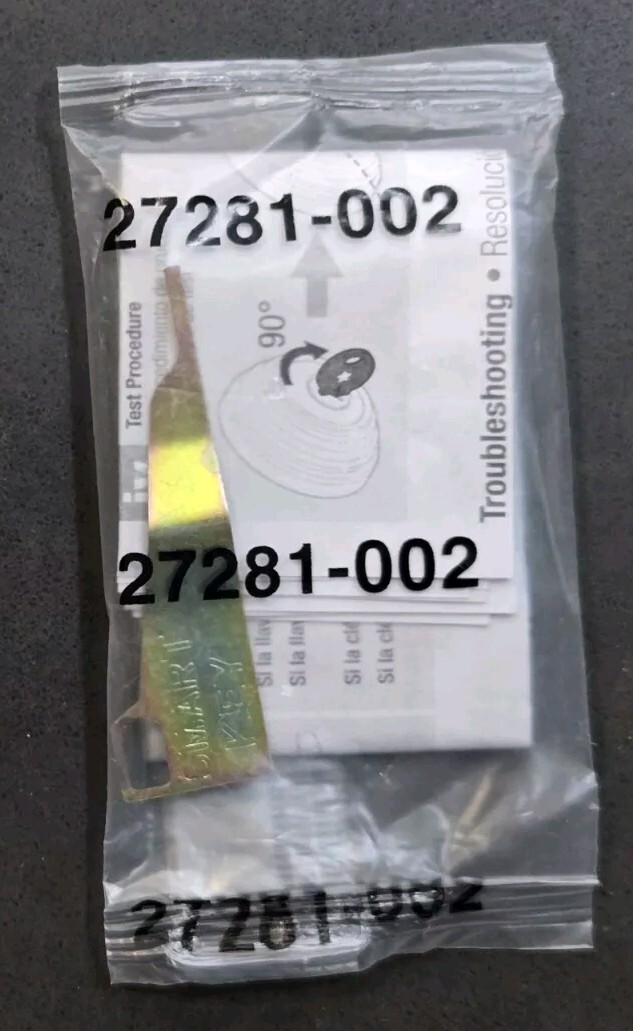 Kwikset Smartkey Deadbolt Cylinder Replacement 2 KEYS - Gold