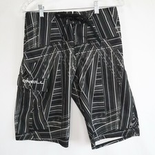 O'Neill Board Shorts Mens 29 Cargo Pocket Surf Swim Beach Trunks Gray Geometric