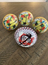 Vintage Tin Litho Noise Maker Lot Clown - Birthday Party