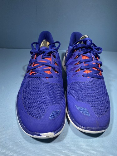 Men's 2014 Nike Free 5.0 Deep Royal Blue/White/Hyper Punch Running Shoes US 10 - Picture 3 of 8