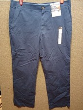 HAGGAR 44W 32L Classic Fit Superflex Waistband Chino Pants Flat Front Nwt 60