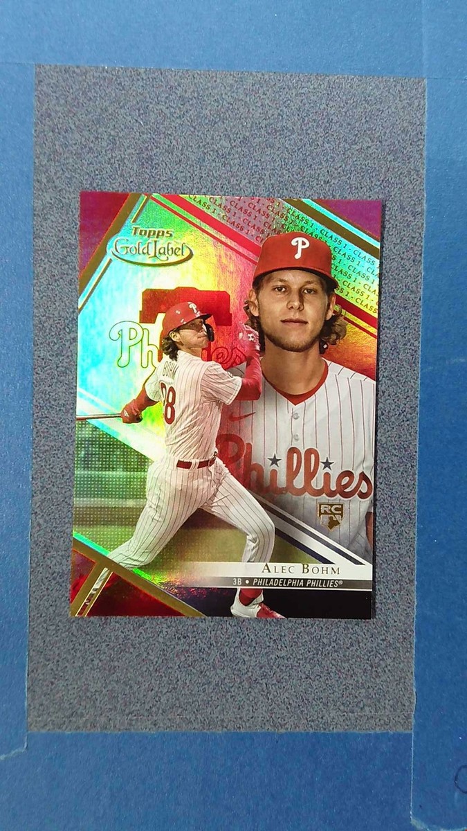 2021 Topps Gold Label ALEC BOHM RC 4/75 Red Philadelphia Phillies