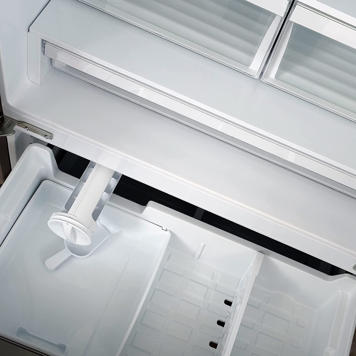 French Door Refrigerator with Ice Maker Depth Bottom Freezer for Home Kitchen