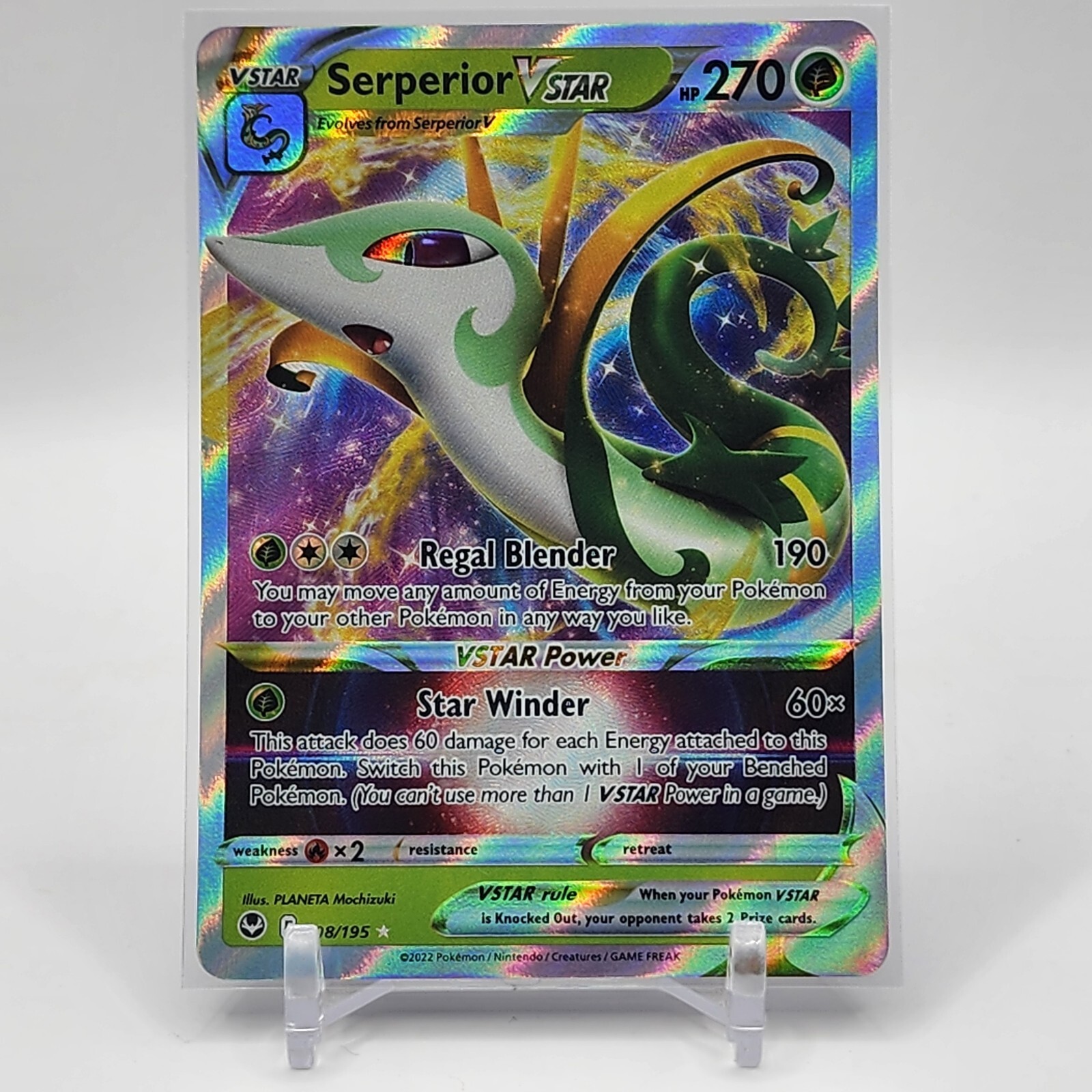 Serperior Vstar - 008/195 - Ultra Rare - Silver Tempest - Pokemon Card - NM/M