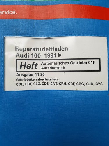 Reparaturleitfaden Audi 100 1991-  Automatisches Getriebe 01F