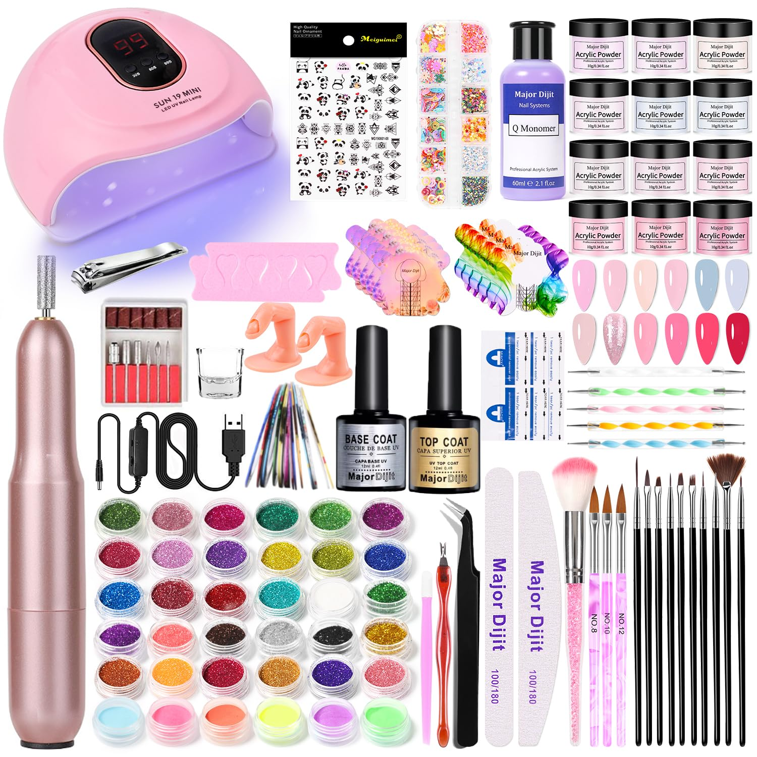 Acrylic Nail Kit with Drill Nail Kit Acrylic Set for Beginners with