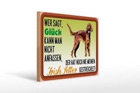 Holzschild Spruch 40X30 Cm GlüCk Irish Setter Hund Holz Deko Schild