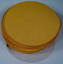 50pc 80 Grit 6" HOOK and LOOP Premium Gold Line SANDING DISCS Sandpaper USA inch