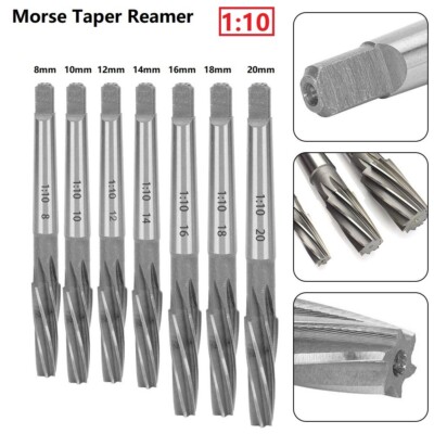 Morse Hand Reibahle 1:10 8/10/12/14/16/18/20mm Kegel Spannspirale 96#Silizium