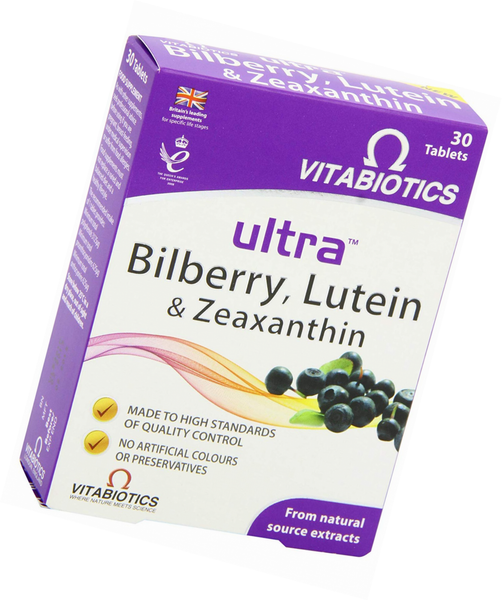 Vitabiotics Ultra Bilberry Lutein and Zeaxanthin 30 Tablets for sale