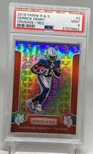 2016 Rookies Stars Derrick Henry Crusade RED REFRACTOR ROOKIE RC /99 PSA 9 POP5