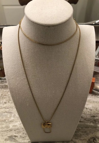 Vintage Monet Charm Halter 30" Halskette goldfarben Anhänger - Bild 1 von 11