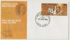 Captain Cook 30c stamp on official Australia Post small FDC Clarence street