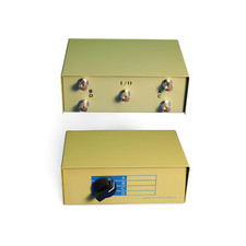 BNC Switch Box Rotary Manual ABCD 4 Way - Beige