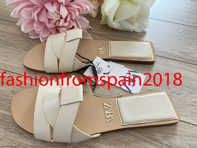 zara white flat sandals