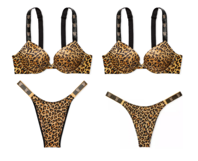 Victoria's Secret Very Sexy Leopard Print Shine Strap Bra + Panty 32D | eBay Victoria's Secret Very Sexy Leopard Print Shine Strap Bra + Panty 32D | eBay