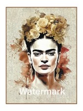 Frida Kahlo Portrait Flowers Cotton Fabric Quilt Block Quilting Multi Szs 93K