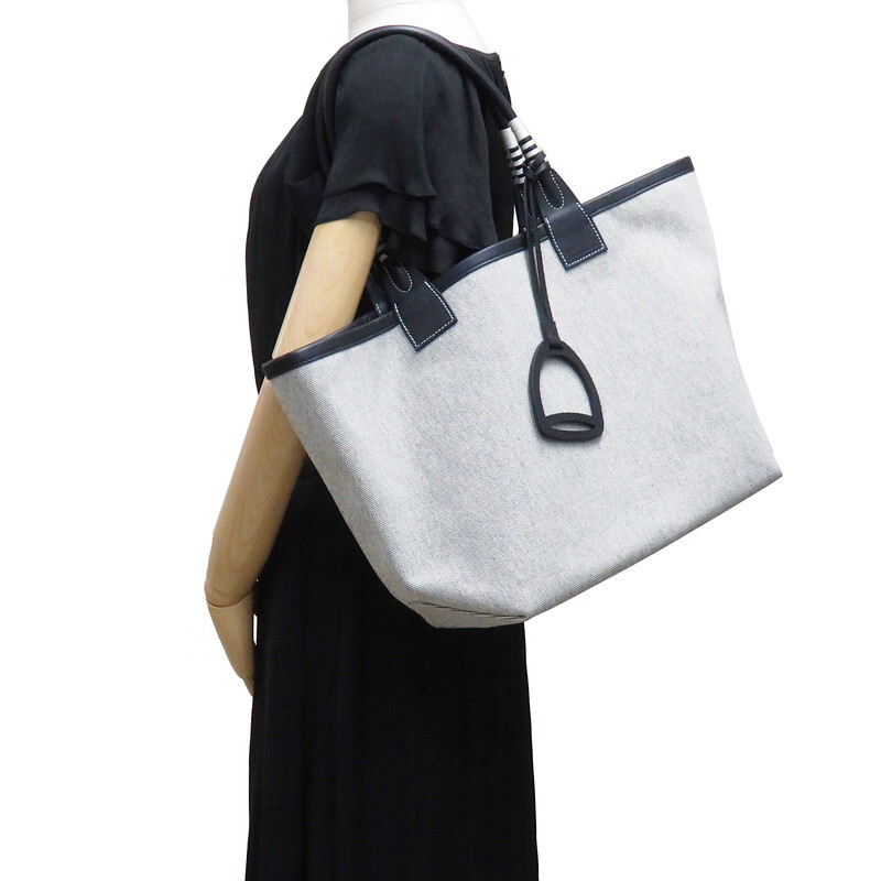 HERMES 人気 トートバッグ キャンバス 本革レザー Steeple 28 HERMES Steeple 28 Tote Bag B Toile H leather Natural Gold