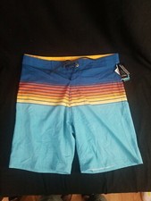 NEW Burnside Board Shorts Mens Size 32 UV Protection 10.5" Inseam