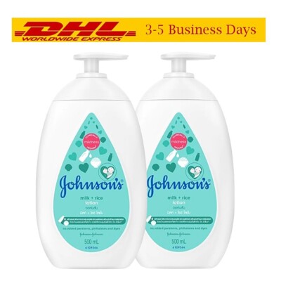 2xBaby Milk Rice Lotion Johnson's And 500 ml Moisturizer Body