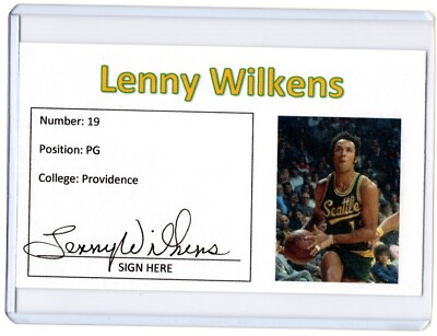 autographed framed lenny wilkens autograph
