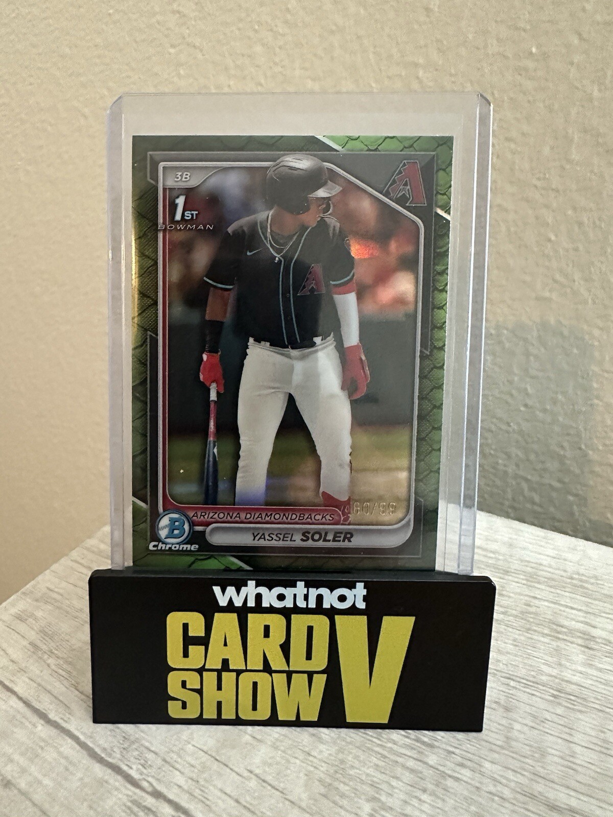 2024 Bowman Chrome Yassel Soler 1st Green Reptilian Refractor 60/99 Diamondbacks