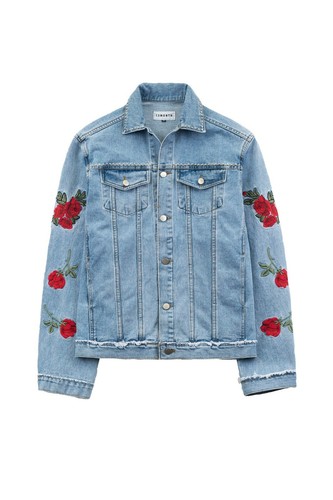 13 MONTH Rose Embroidered Rose Denim 