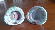 Lotto Stock 2 portafoto ceramica Y. ST. LORENS dipinti a mano (Made in Italy) 