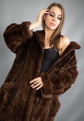 5105 NEW GLAMOROUS REAL NAFA SHEARED MINK COAT FUR JACKET PELZ