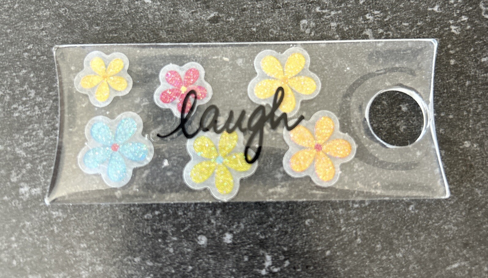 Stanley Cup Name Plate For 40 Oz Fun Flowers NEW-image