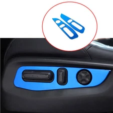 For Honda CRV CR-V 2017-2021 Blue Titanium Seat Button Handle Panel Cover Trim