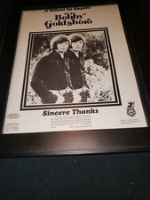 Bobby Goldsboro Rare Original Epic Records Promo Poster Ad Framed! 