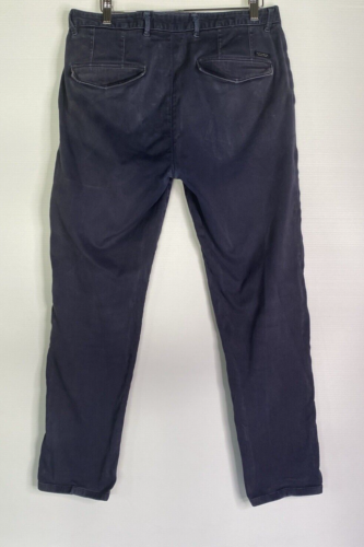 Scotch & Soda Blake Chino Men W33 L29 (actual) Dark Blue Mid Rise Straight Faded - Picture 14 of 20