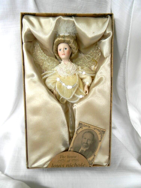 Vintage LOUIS NICHOLE VICTORIAN ANGEL Stick ORNAMENT - 11 1/2" Never Used