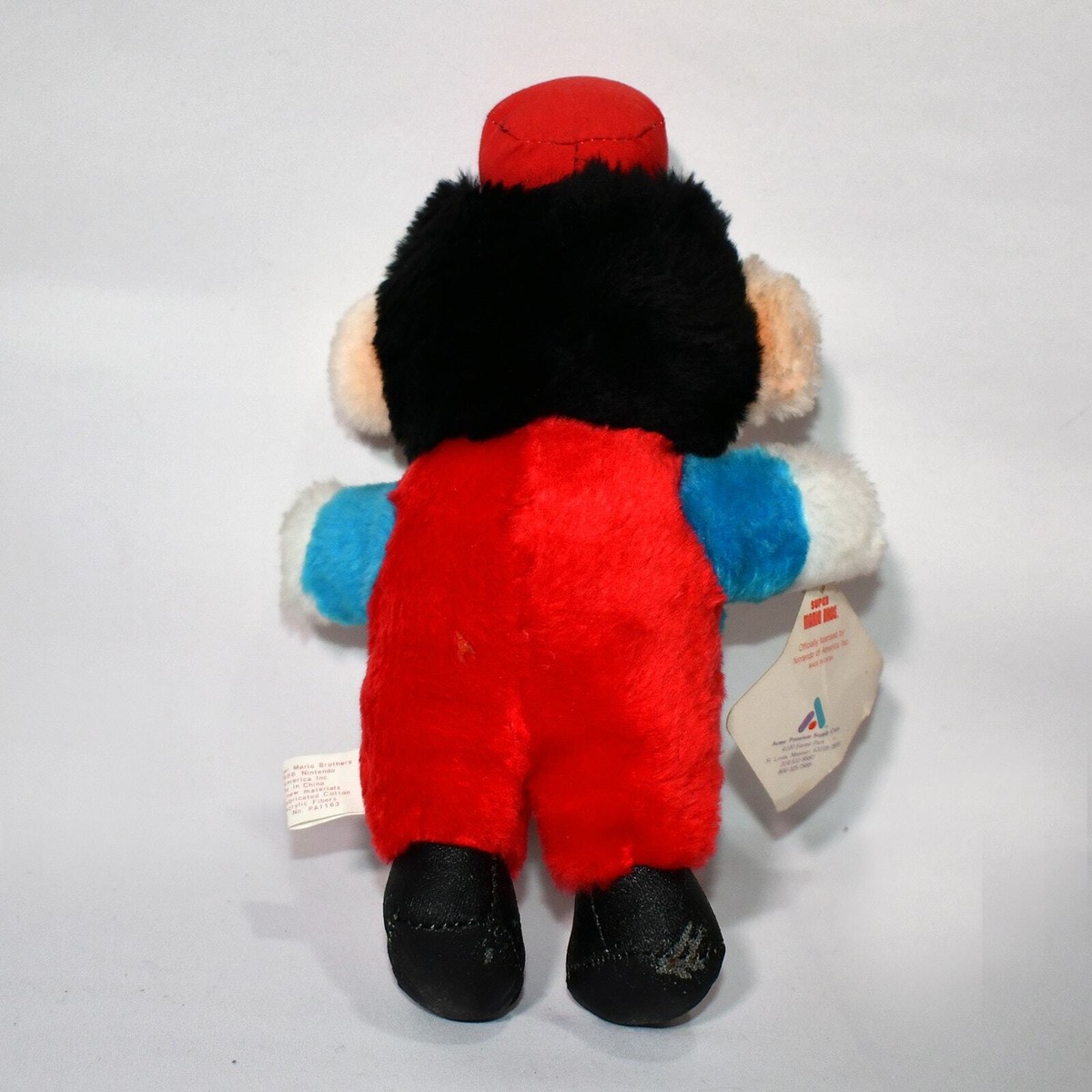 Vintage Super Mario Bros Mario Plush Acme Nintendo 1988 W/ Tag