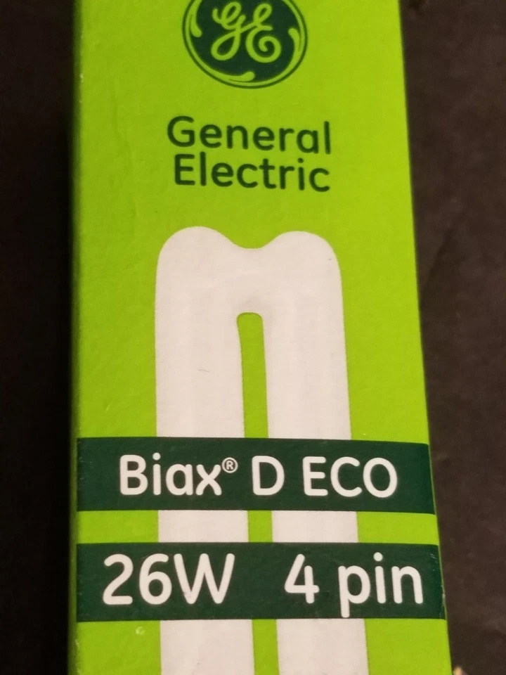 NEW IN BOX GE F26DBX/841/ECO4P BIAX D ECO 26W 4 PIN FLUORESCENT BULB G24q-3 - Image 2 of 3