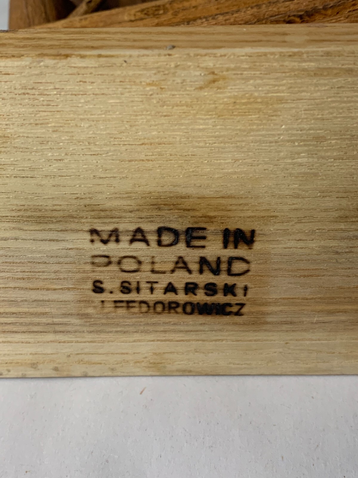 S. Sitarski & J. Fedorowicz Vintage Wooden Nativity Scene Hand Made