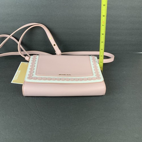 Michael Kors Analise Medium Leather Messenger Shoulder Bag - Blossom/White NWT - Picture 19 of 19