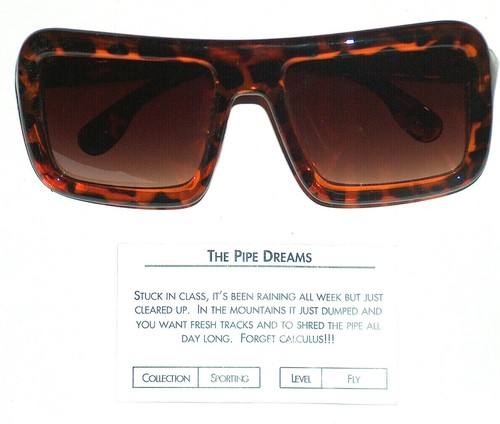 Stunner! "The Pipe Dreams" Shred The Pipe All Day Long Tortoise Shell Sunglasses - Picture 2 of 6