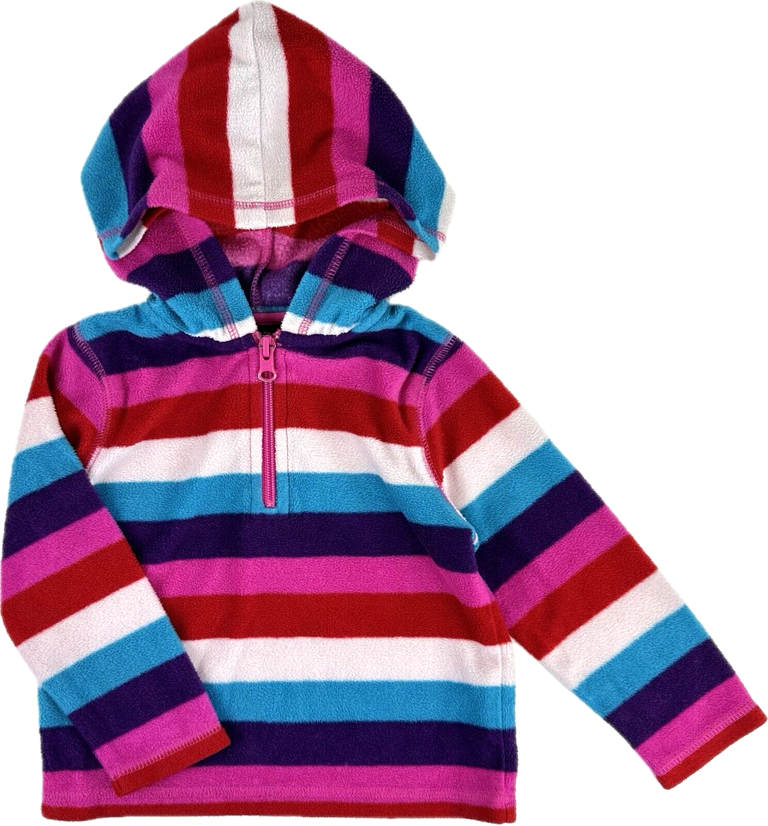 Faded Glory Baby Multicolor Polyester Fleece Stripe Hooded