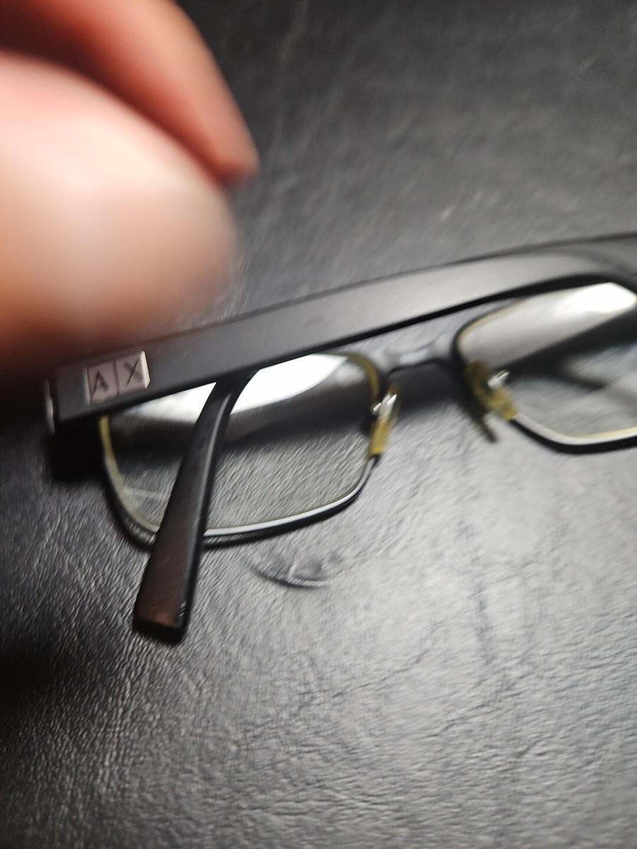 Armani Exchange AX 1020 6063 Matte Satin Black Eyeglasses  display picture 2