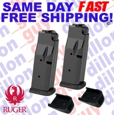 Two Ruger LCP MAX 380ACP 10 Rd Mag OEM w/Ext. 90735 SAME DAY FAST FREE SHIPPING