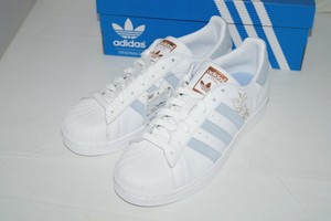 adidas superstar white with blue stripes