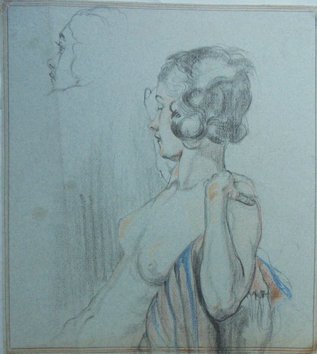 Margaret Evangeline Wilson (1890-1977). Portrait of a Seated Lady. Pastel c 1920