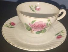 Vintage Japan Pink Roses Tea Cup and Saucer