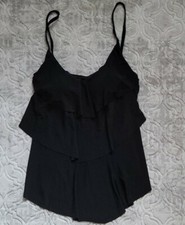 Women's black sleeveless top with built-in bra Small